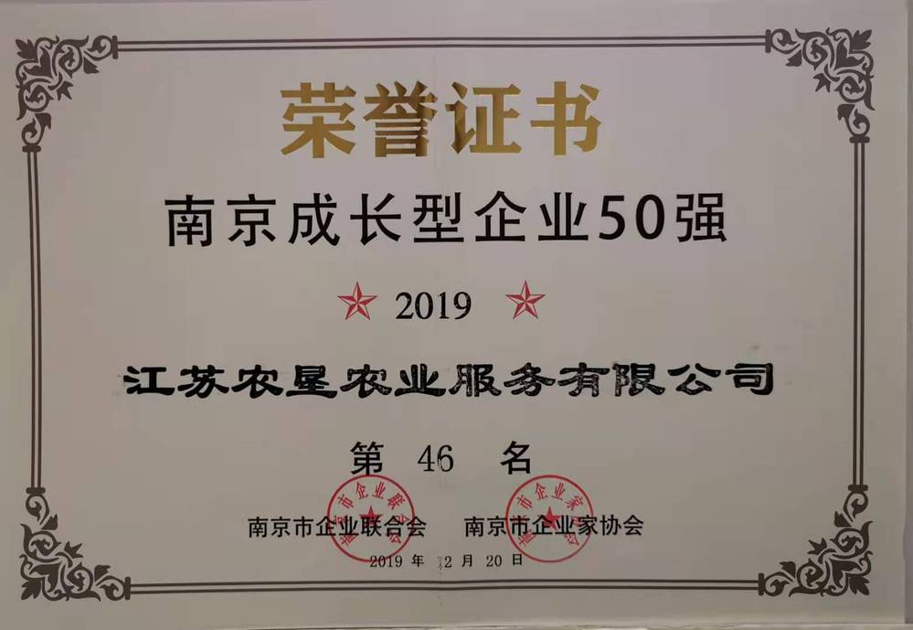 南京成長型企業(yè)50強(qiáng)